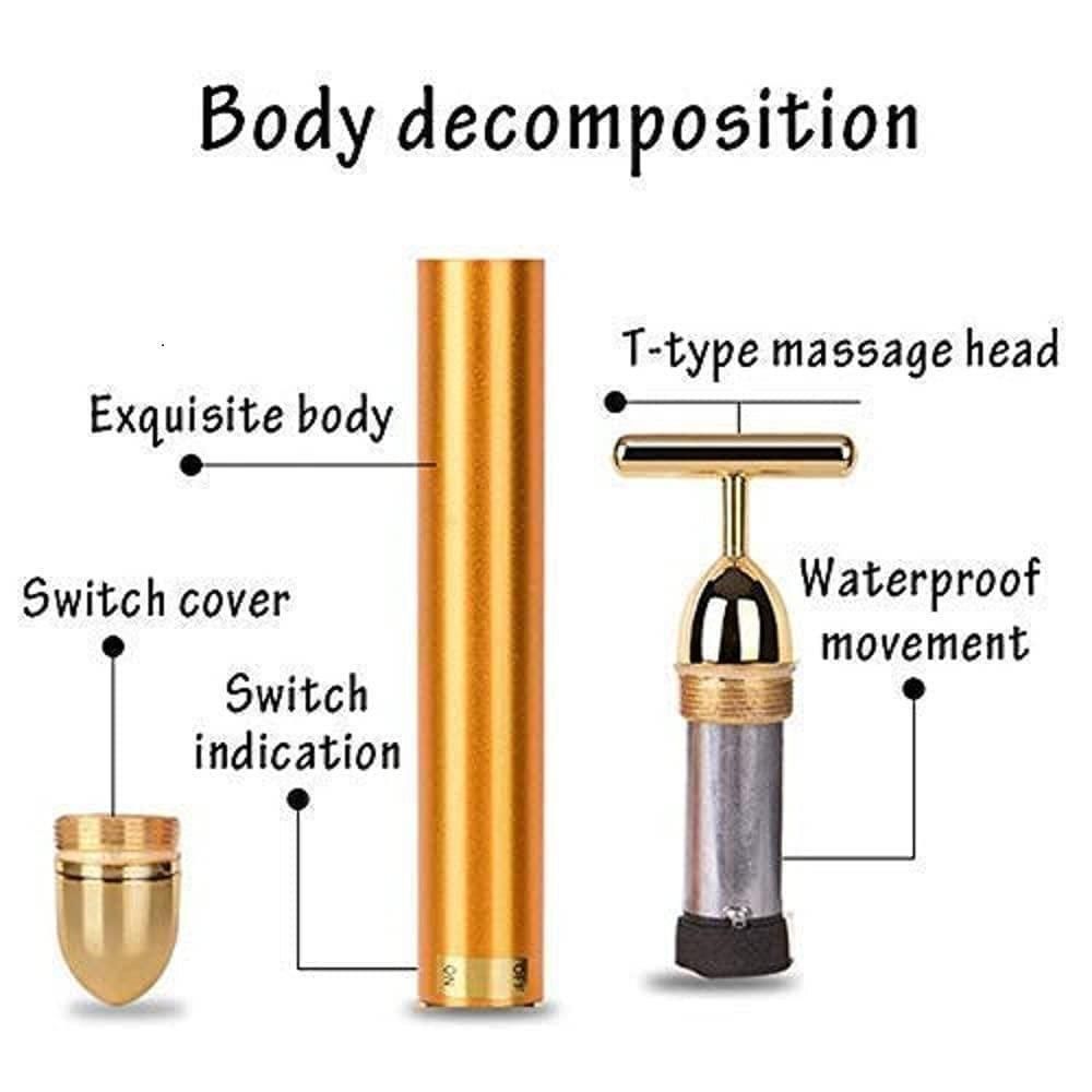 24K Gold Bar Electric Facial Massage Roller