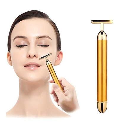 24K Gold  Bar Electric Facial Massage Roller